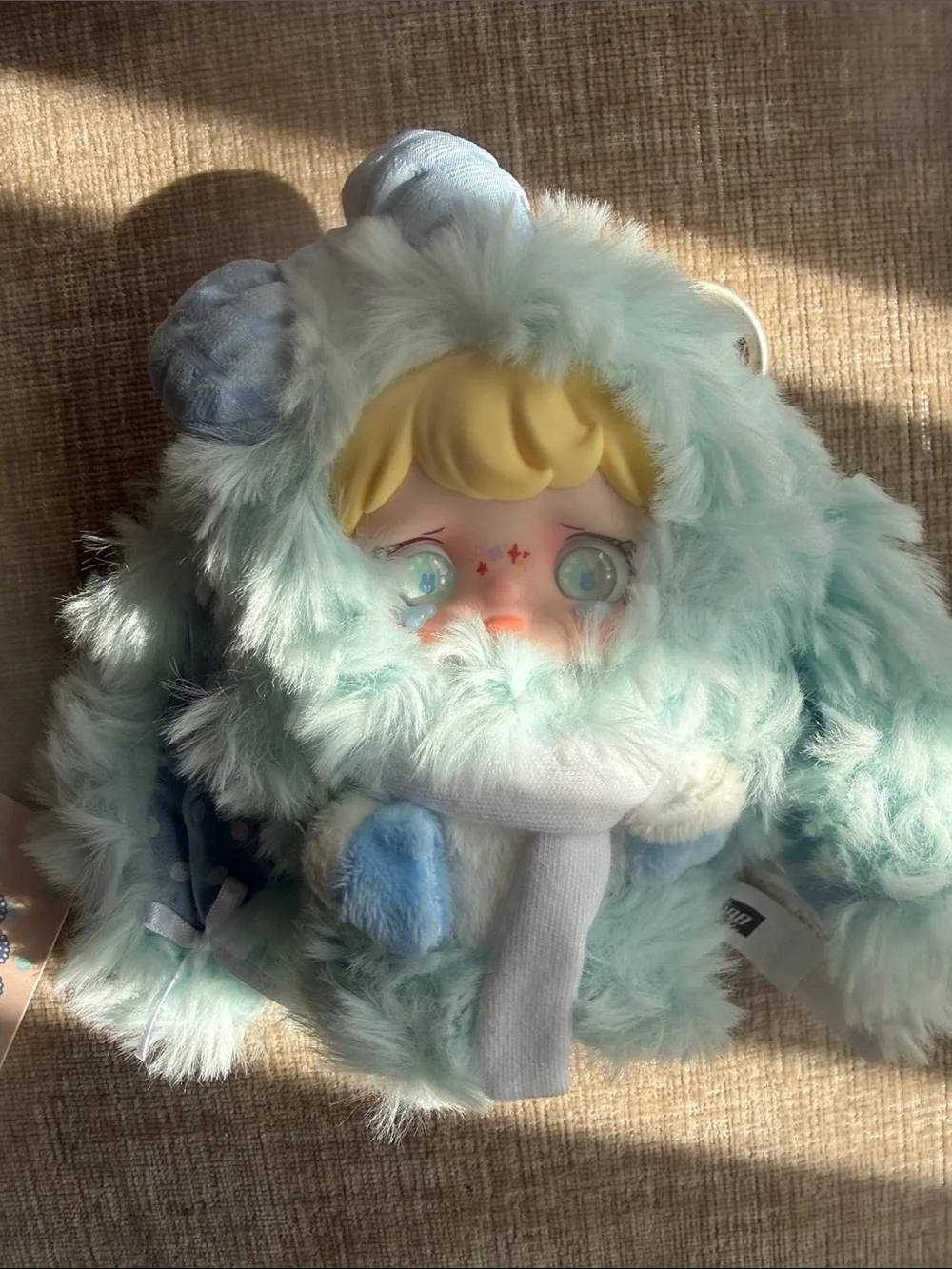 YOMI blue Plush Bunny winter bunny - Soft Blue Kids Toy